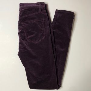 NWOT J BRAND Maria High Rise Skinny purple pants